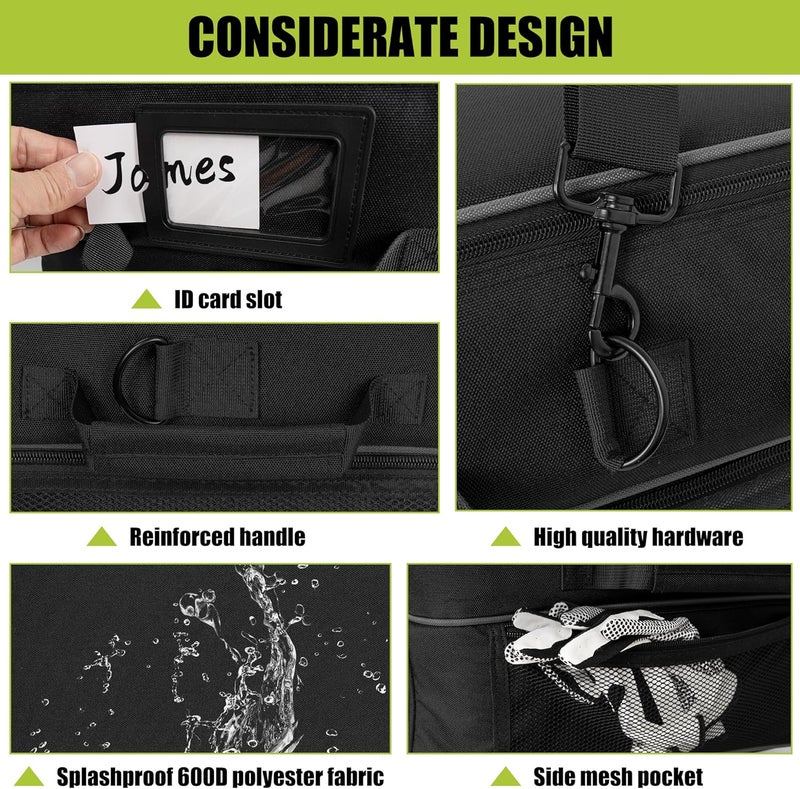 WELIDAY 2 Layer Golf Trunk Organizer, Golf Car Locker with Separate Ventilated Compartment, Golf Trunk Storage for Balls, Tees, Clothes, Gloves, Accessories - Image 4